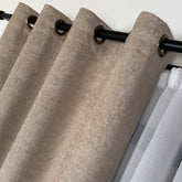 VALENZA Blackout Curtains – Custom Chenille Drapes with Built-In Light Block – Beige
