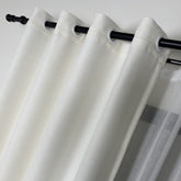 VALMORE Curtains – Velvet Drapes with Textured Finish in Cream