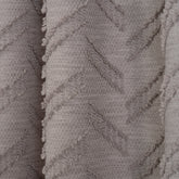 FLUMA Chevron Panel Curtains – Fluffy Linen Look in Mink