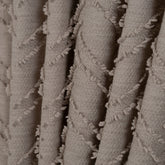 FLUMA Chevron Panel Curtains – Fluffy Linen Look in Beige