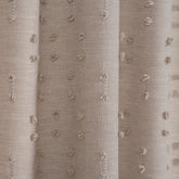 FLOSIA Fluffy Pom Pom Panel Curtain – Beige