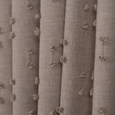 FLOSIA Fluffy Pom Pom Panel Curtain – Dark Beige