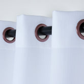 LALIBELA Custom Size Linen Look Curtain – White