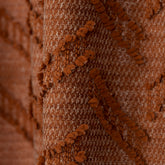 FLUMA Chevron Panel Curtains – Fluffy Linen Look in Terra Cotta