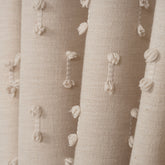 FLOSIA Fluffy Pom Pom Panel Curtain – Cream