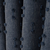 FLOSIA Fluffy Pom Pom Panel Curtain – Blue