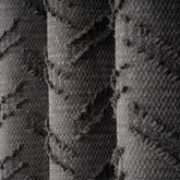 FLUMA Chevron Panel Curtains – Fluffy Linen Look in Dark Gray