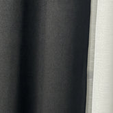 FERNARA Curtains – Wool-Look Solid Texture – Black