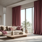 CELIA Linen Look Blackout Curtains – Dried Rose