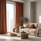 CELIA Linen Look Blackout Curtains – Tile