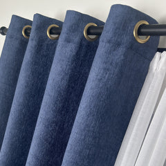 VALENZA Blackout Curtains – Custom Chenille Drapes with Built-In Light Block