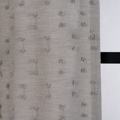 FLOSIA Fluffy Pom Pom Panel Curtain – Stone