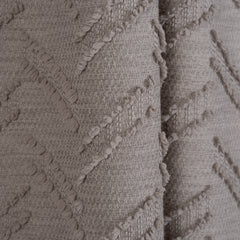 FLUMA Chevron Panel Curtains – Fluffy Linen Look in Mink