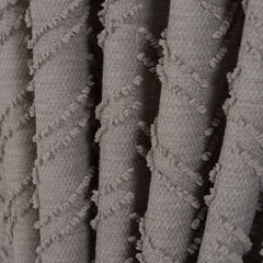 FLUMA Chevron Panel Curtains – Fluffy Linen Look in Mink