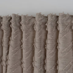 FLUMA Chevron Panel Curtains – Fluffy Linen Look in Beige