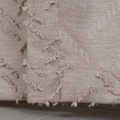 FLUMA Chevron Panel Curtains – Fluffy Linen Look in Beige