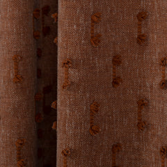 FLOSIA Fluffy Pom Pom Panel Curtain – Terra Cotta