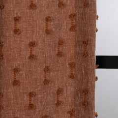 FLOSIA Fluffy Pom Pom Panel Curtain – Terra Cotta