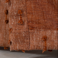 FLOSIA Fluffy Pom Pom Panel Curtain – Terra Cotta