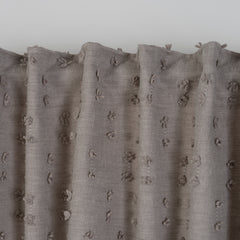FLOSIA Fluffy Pom Pom Panel Curtain – Mink