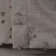 FLOSIA Fluffy Pom Pom Panel Curtain – Mink