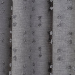 FLOSIA Fluffy Pom Pom Panel Curtain – Gray