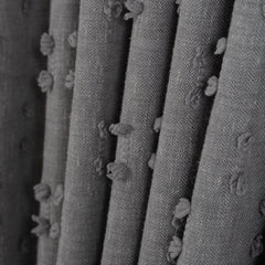 FLOSIA Fluffy Pom Pom Panel Curtain – Gray