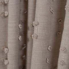 FLOSIA Fluffy Pom Pom Panel Curtain – Beige