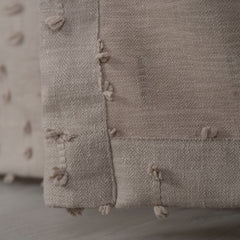 FLOSIA Fluffy Pom Pom Panel Curtain – Beige