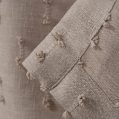 FLOSIA Fluffy Pom Pom Panel Curtain – Beige