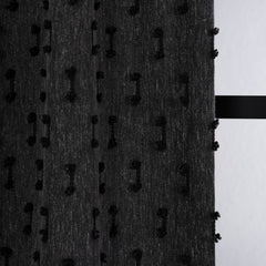 FLOSIA Fluffy Pom Pom Panel Curtain – Black