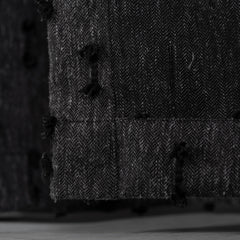 FLOSIA Fluffy Pom Pom Panel Curtain – Black