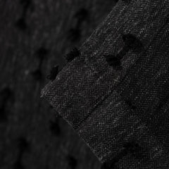 FLOSIA Fluffy Pom Pom Panel Curtain – Black