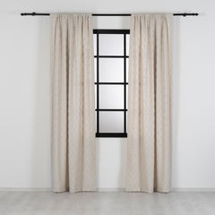 FLOSIA Fluffy Pom Pom Panel Curtain – Off White