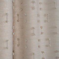 FLOSIA Fluffy Pom Pom Panel Curtain – Off White