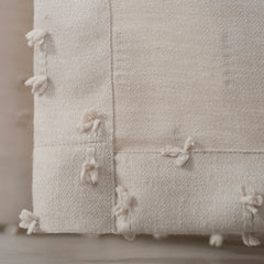 FLOSIA Fluffy Pom Pom Panel Curtain – Off White