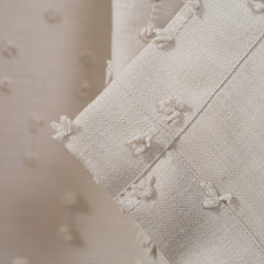 FLOSIA Fluffy Pom Pom Panel Curtain – Off White