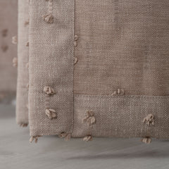 FLOSIA Fluffy Pom Pom Panel Curtain – Dark Beige