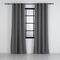 FLOSIA Fluffy Pom Pom Panel Curtain – Dark Gray