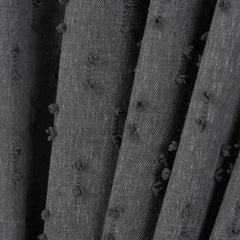 FLOSIA Fluffy Pom Pom Panel Curtain – Dark Gray