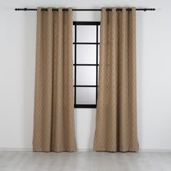 FLOSIA Fluffy Pom Pom Panel Curtain – Mustard