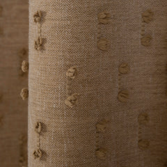 FLOSIA Fluffy Pom Pom Panel Curtain – Mustard