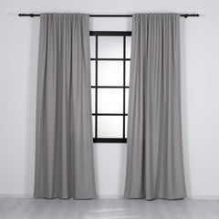 LALIBELA Custom Size Linen Look Curtain – Light Gray