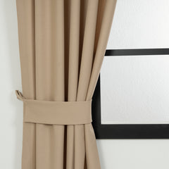 LALIBELA Custom Size Linen Look Curtain – Coffee Milk