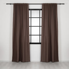 LALIBELA Custom Size Linen Look Curtain – Brown