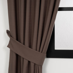 LALIBELA Custom Size Linen Look Curtain – Brown