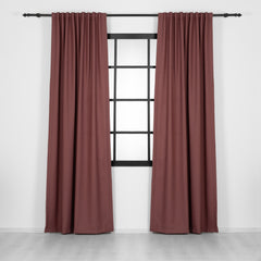 LALIBELA Custom Size Linen Look Curtain – Dried Rose