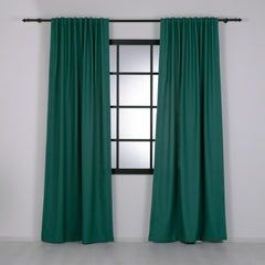 LALIBELA Custom Size Linen Look Curtain – Turquoise