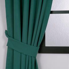 LALIBELA Custom Size Linen Look Curtain – Turquoise