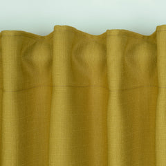 LALIBELA Custom Size Linen Look Curtain – Dark Yellow